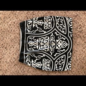 Faux leather bodycon skirt